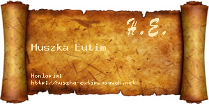 Huszka Eutim névjegykártya